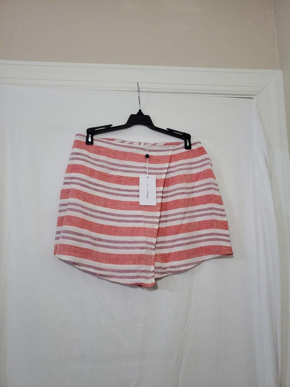 NWT Lovers + Friends Striped Wrap Skort Size M